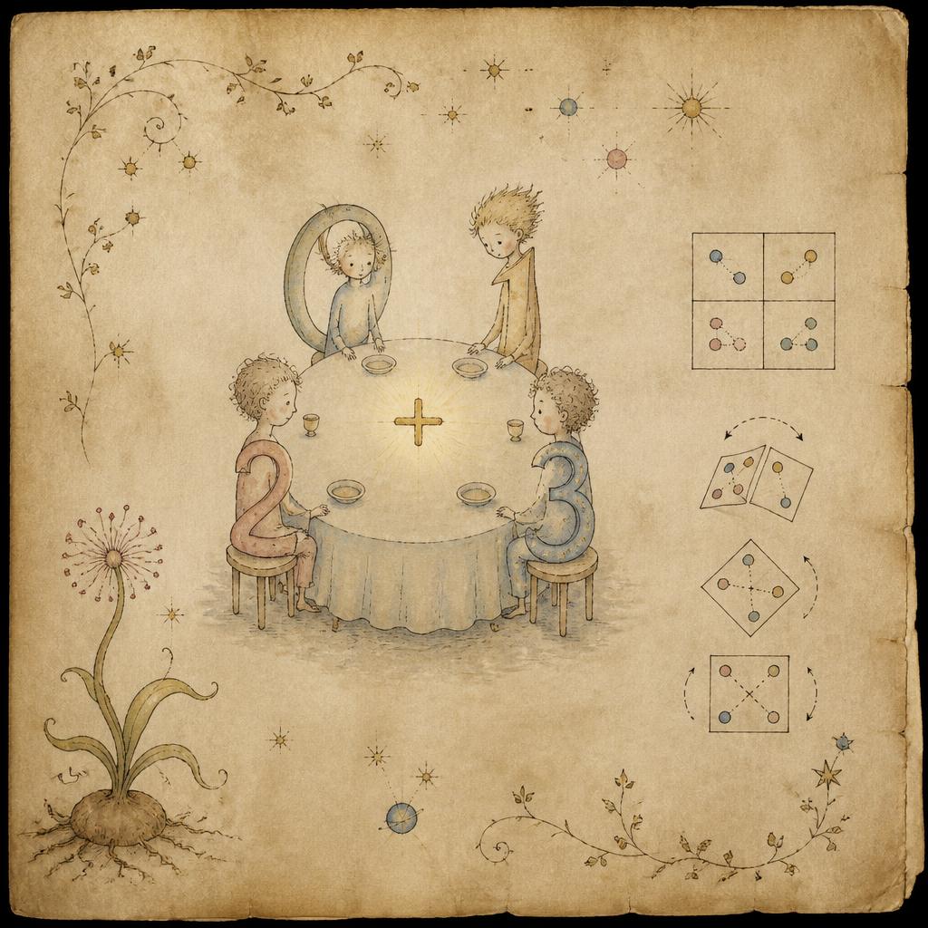 The Supper of Three — illuminated page two